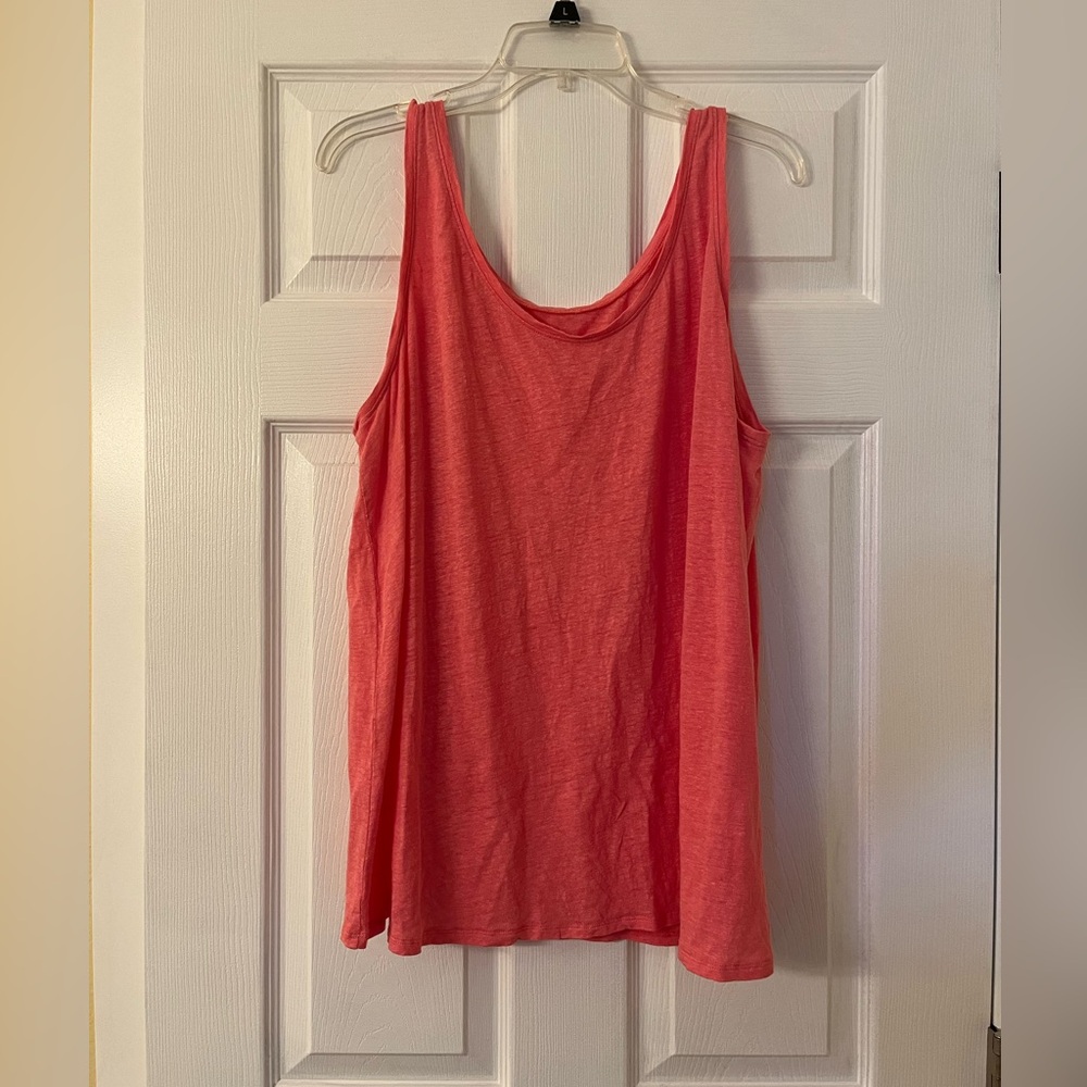 Eileen Fisher Coral LINEN Tank Top
